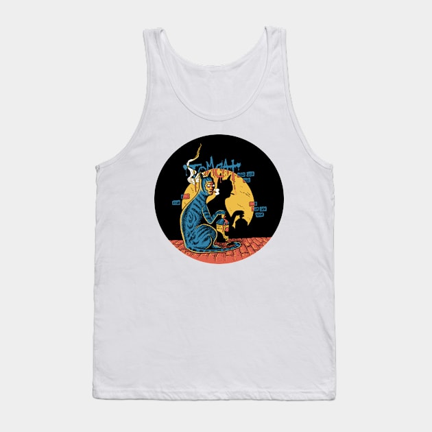 Tom Cat Tank Top by Max Schaller Art